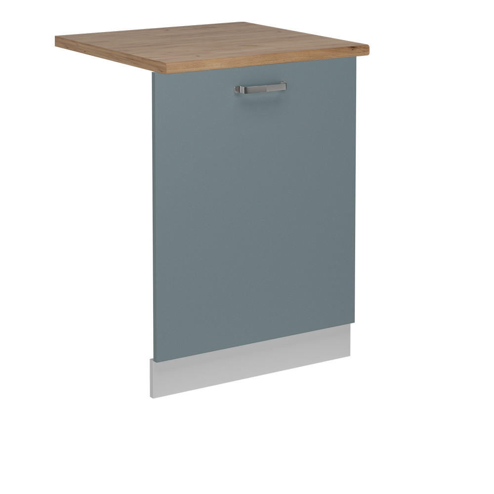 KRYT MYČKY NÁDOBÍ R-Line Modrošedá - bílá/šedohnědá, kompozitní dřevo (60/81.8/1.6cm) - Vicco