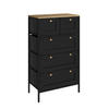 KOMMODE Belaro Schwarz 56 x 95 cm mit 5 Schubladen - Schwarz, Holzwerkstoff (56/95/30cm) - Vicco