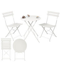 BISTRO SET Weiß - Weiß, Metall - Albatros