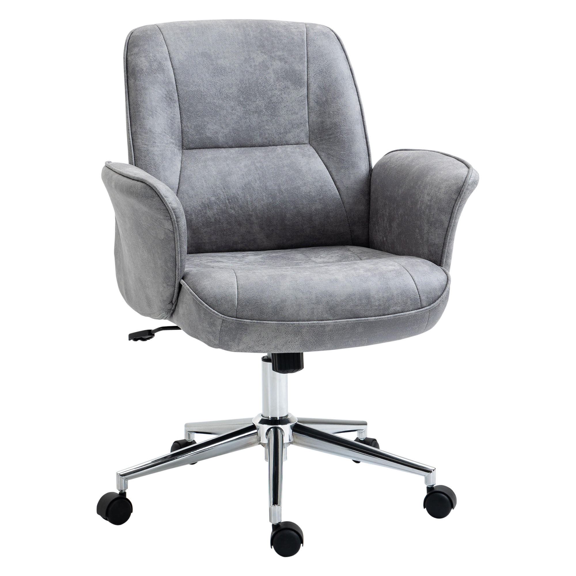 BÜROSTUHL, Schreibtischstuhl, Hellgrau - Hellgrau, Kunststoff (69/102/67cm) - Vinsetto