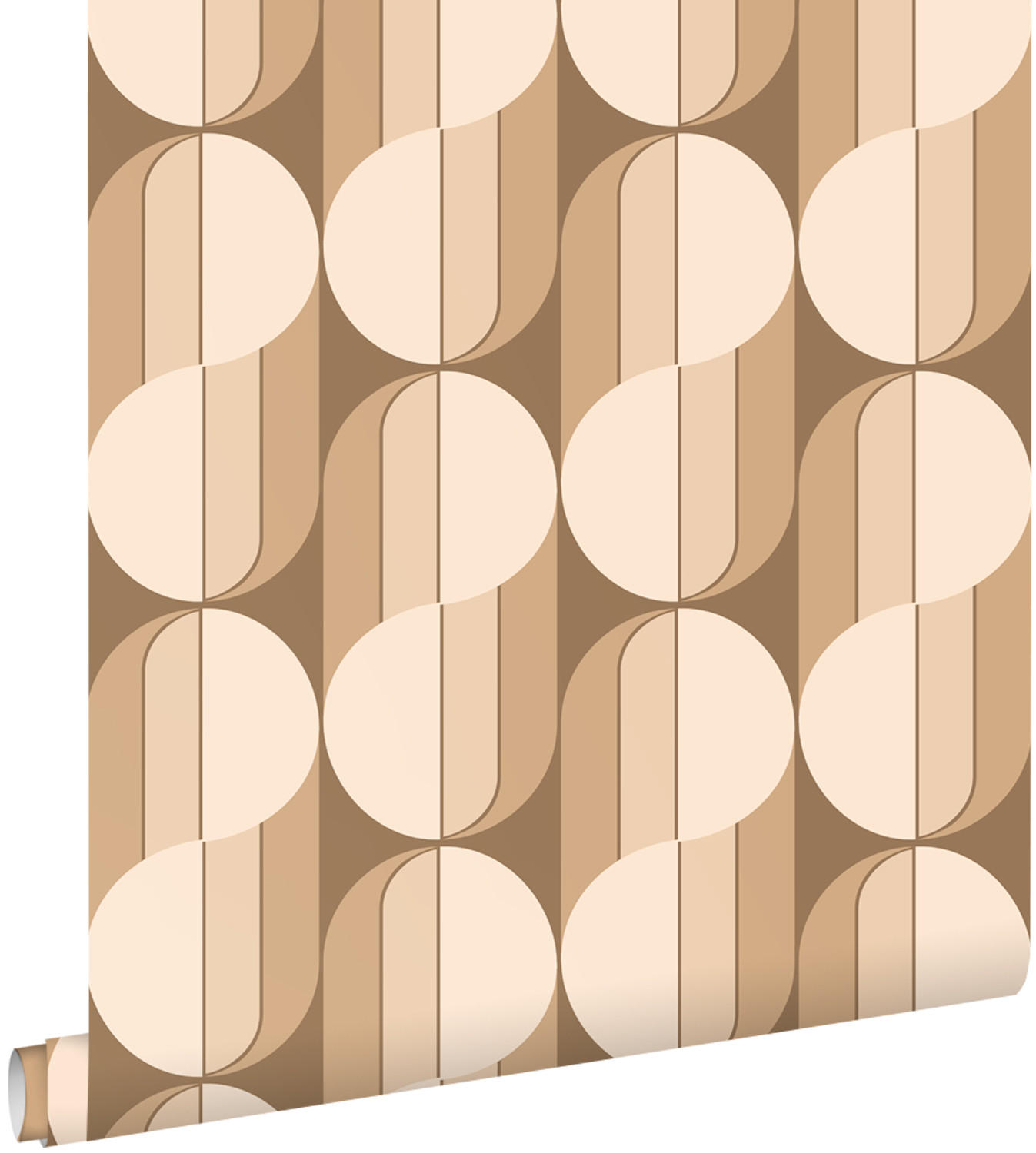 TAPETE Retro-Ornamente 50 x 900 cm - Braun, Papier (50/900cm) - ESTAhome