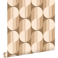 TAPETE Retro-Ornamente 50 x 900 cm - Braun, Papier (50/900cm) - ESTAhome