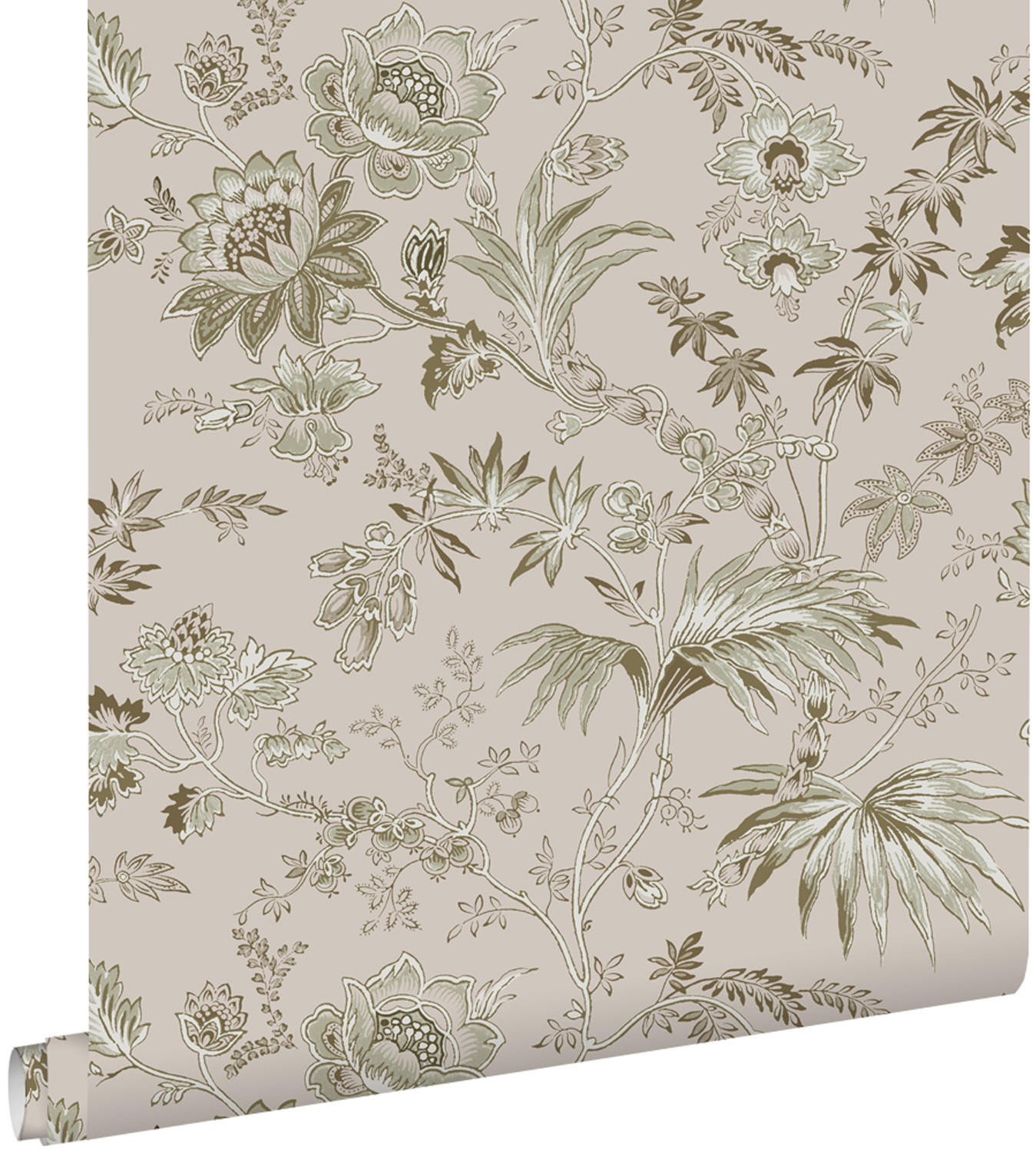 TAPETE Blumenmuster 53 cm x 10.05 m - Pink, Papier (53/1000cm) - ESTAhome