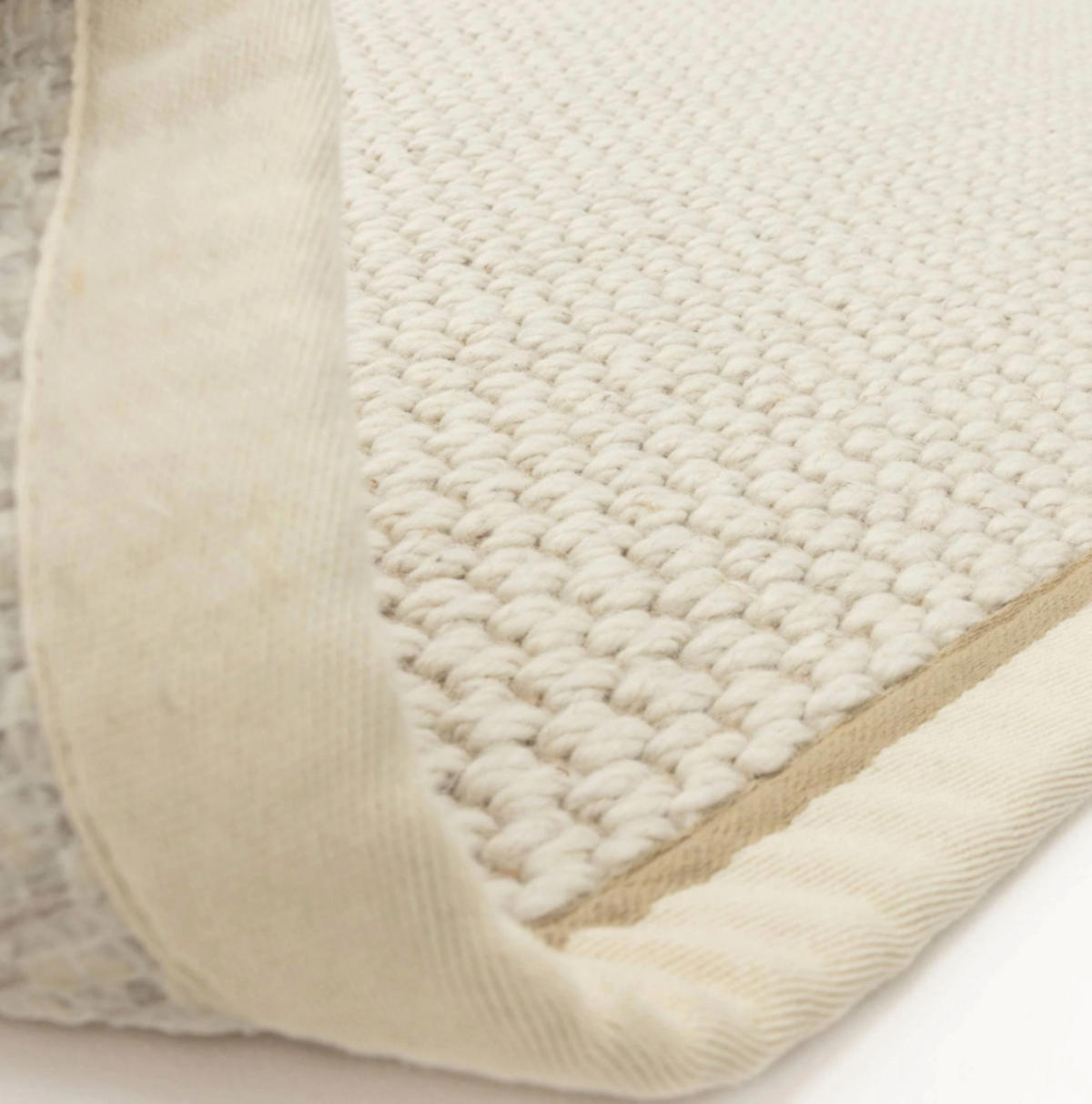 TEPPICH modern Wohn-/Schlafzimmer Wolle & Naturfaser ROKA Weiß 200x290 cm - Weiß, Naturmaterialien (200/290cm) - Novatrend