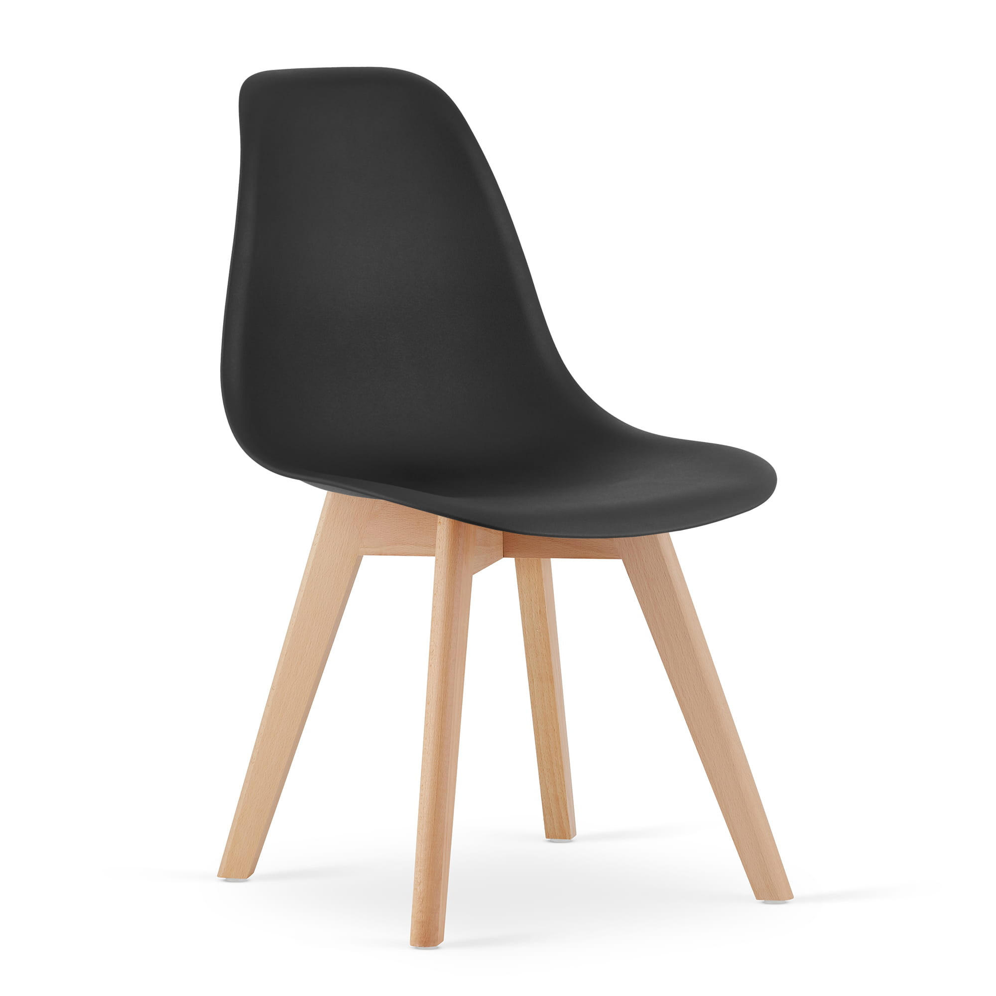 STUHL ATRI 1 Stück, Schwarz Hölzerne Buchenbeine - Schwarz, Holz/Textil (46/80/55cm) - Komodee