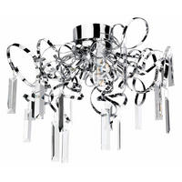 DECKENLEUCHTE Chrom Klar Glas Silber - Silberfarben, Glas (43/50/43cm)