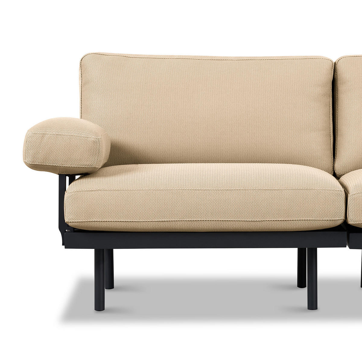 3-SITZER OUTDOOR-SOFA - Beige, Textil/Metall (202/80/84cm) - home24