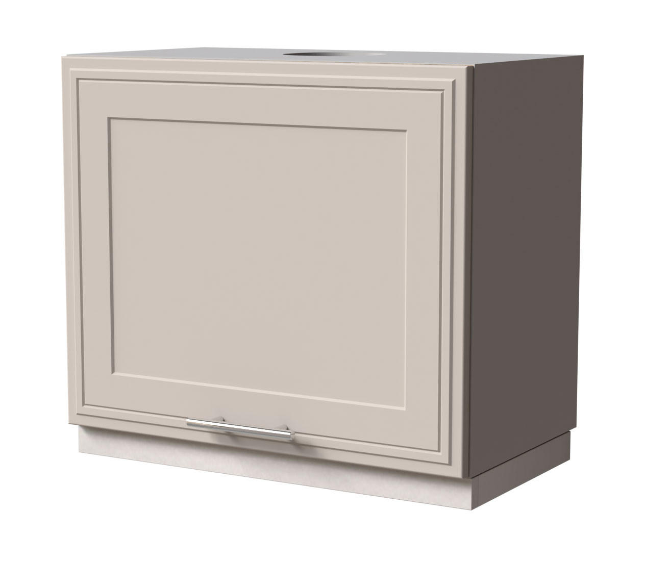WRASENSCHRANK Salo W8/60 Grau / Kaschmir Matt 60 / 32,5 / 50cm - Kaschmir/Grau, Holz/Holzwerkstoff (60/50/32.5cm) - Feldmann-Wohnen