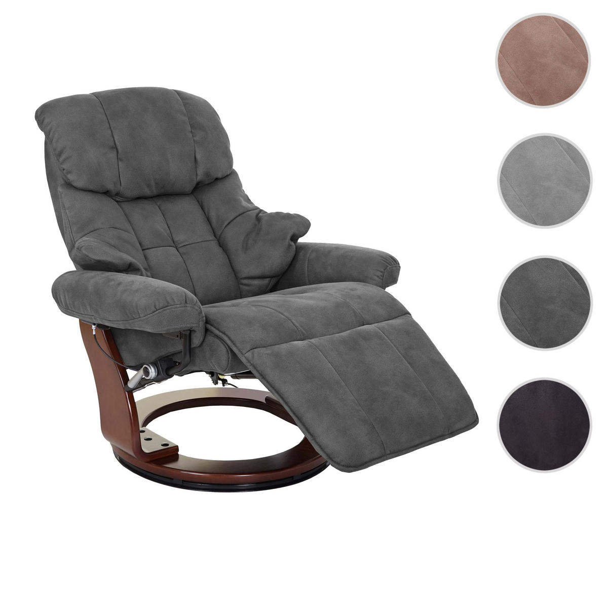 RELAXSESSEL 2 Anthrazit - Anthrazit, Textil (90/105/82cm) - MCA