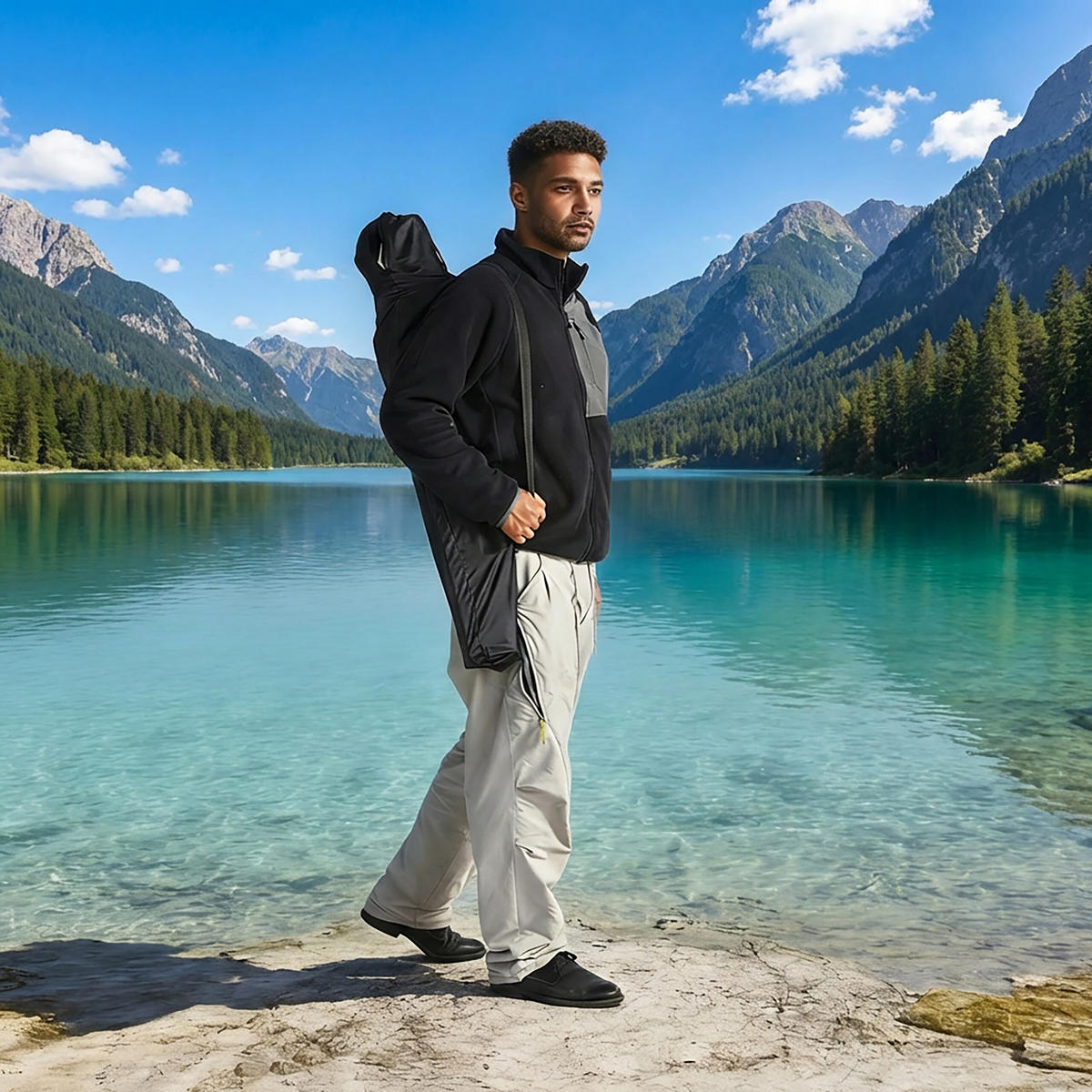 2XSKLÁDACÍ židle - tmavě zelená, kov/textil (81/97/54cm) - Relaxdays