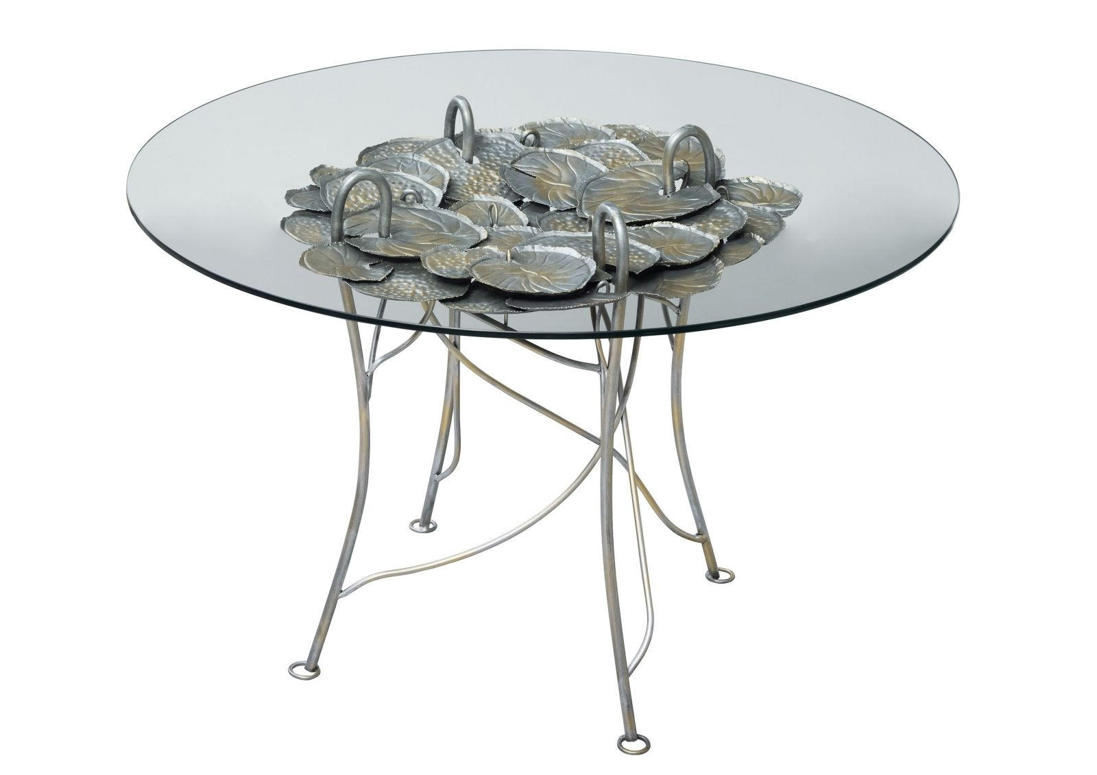 BEISTELLTISCH 107x107x76 natur DEKO #086 - Silberfarben, Metall (107/107/76cm) - Massivmoebel24