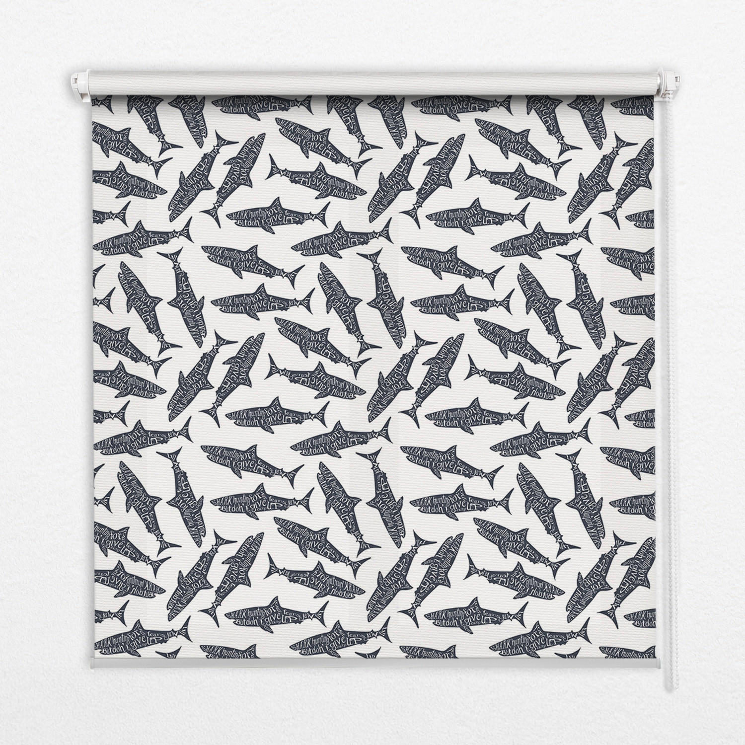 TULUP VNITŘNÍ roleta - okenní roleta - roleta - 100x180 cm - Žraloci
