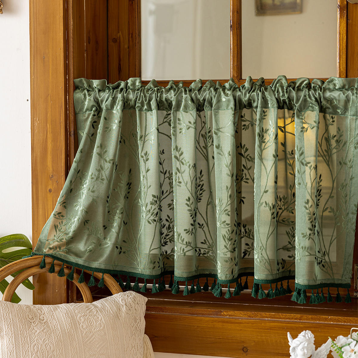 KURZE GARDINEN, Grün,1 Stück, 100/60 cm - Grün, Textil (100/60cm)