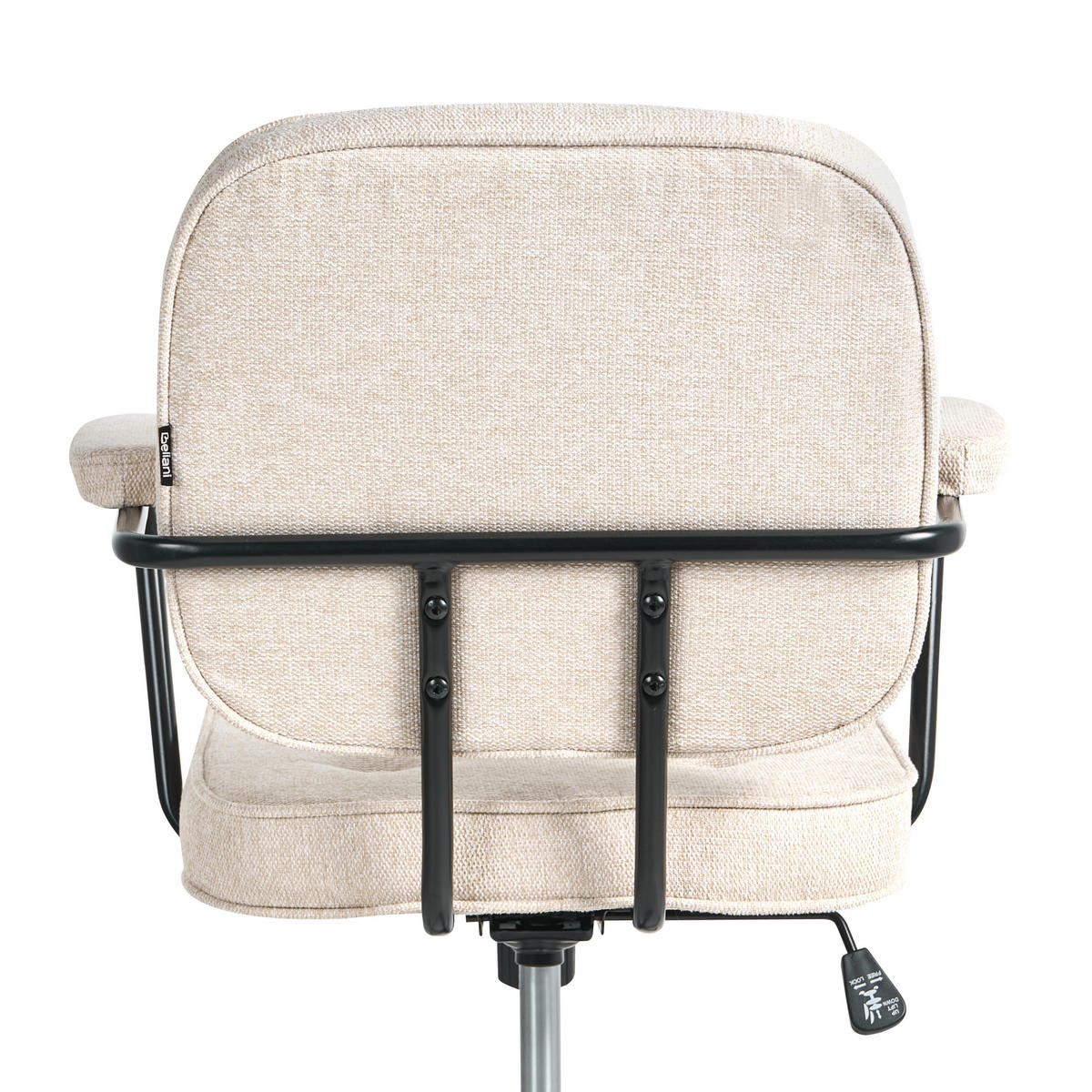 SCHREIBTISCHSTUHL Stoff Hellbeige Pawnee - Beige, Textil (64/88/64cm) - Beliani