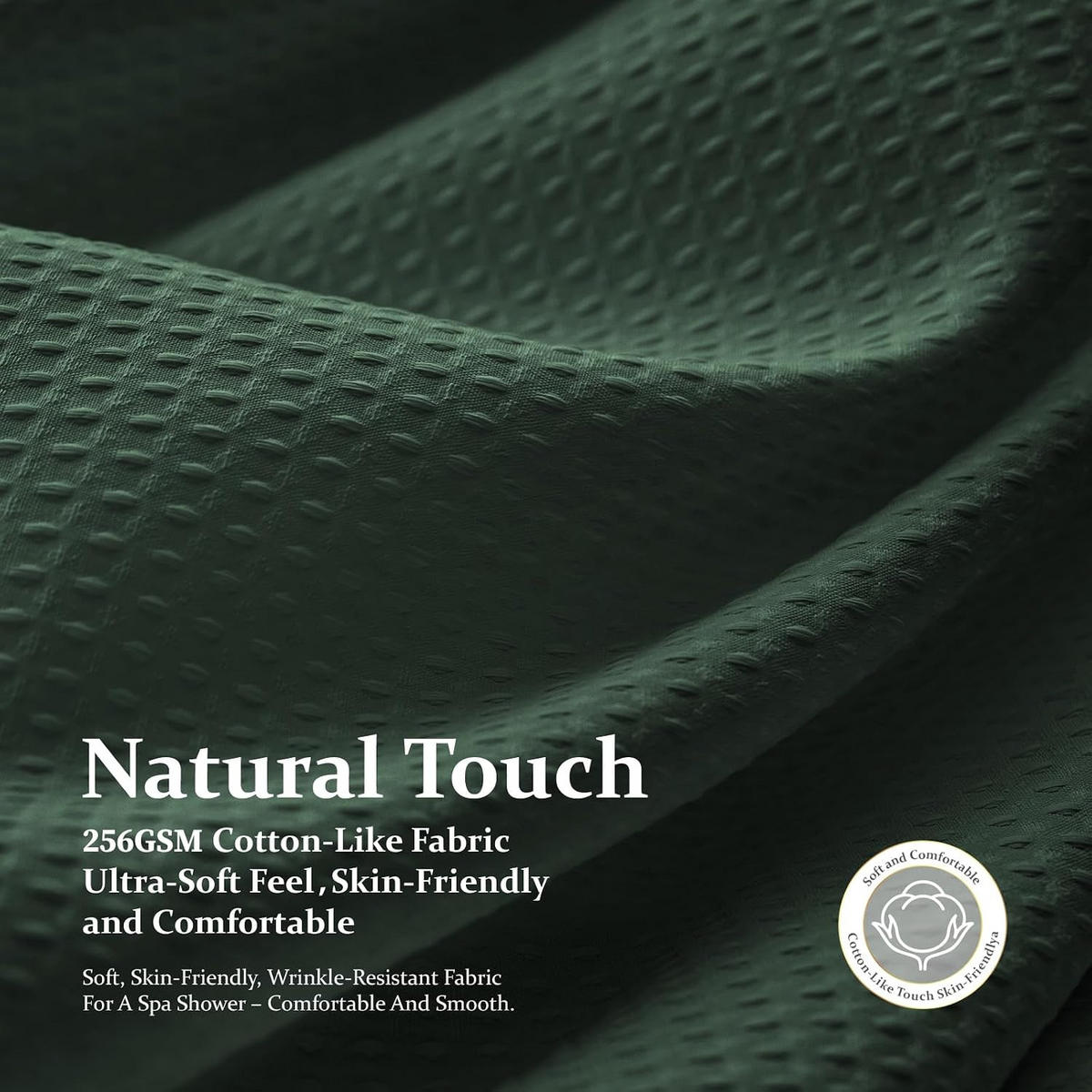 DUSCHVORHANG 180 cm x 180 cm Dunkelgrün - Dunkelgrün, Textil (180/180cm) - Vallsero