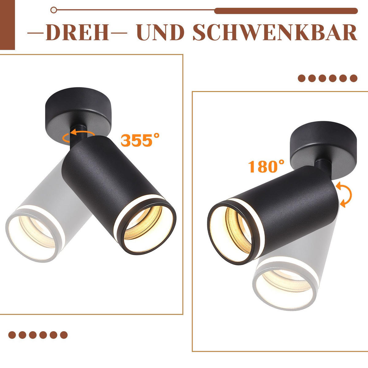 STRAHLER Salzuflen 1-flammig 6/6/17 cm - Schwarz, Metall (6/6/17cm) - Nettlife