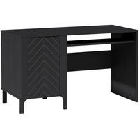 SCHREIBTISCH Lume mit einer Tür, 135 cm, schwarz - Schwarz, Holzwerkstoff (60/135/77.5cm) - Beautysofa