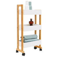 KÜCHEN-NISCHENREGAL 38x20x80 cm - Weiß, Holz (20/80/38cm) - Dunedesign