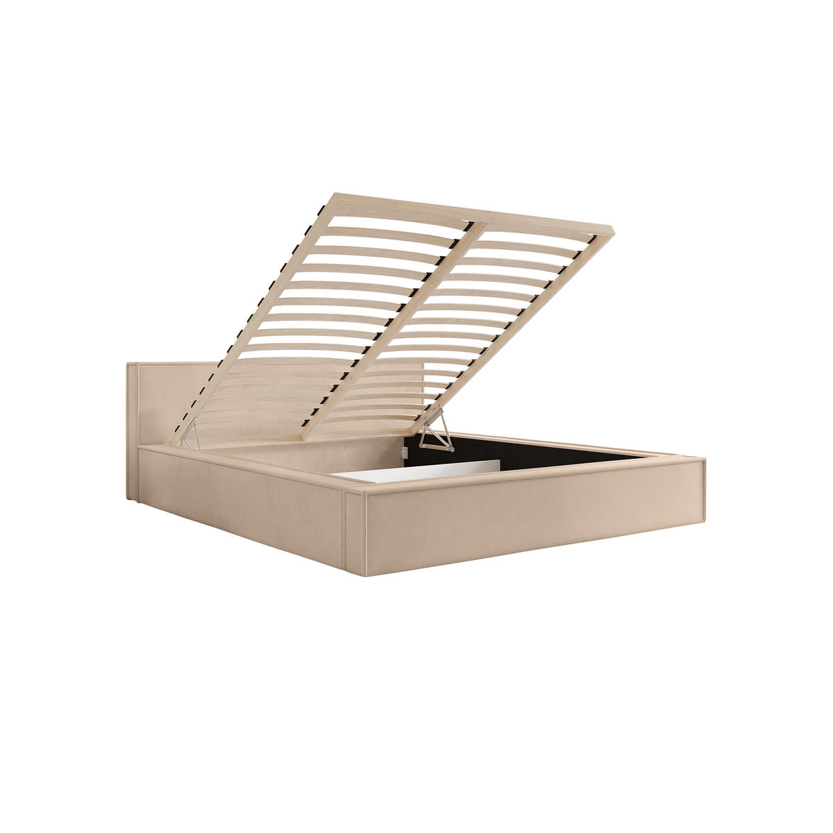 POLSTERBETT Mendocino Classic Low 120x200 cm, Beige - Beige, Textil (120/200cm) - Fedve