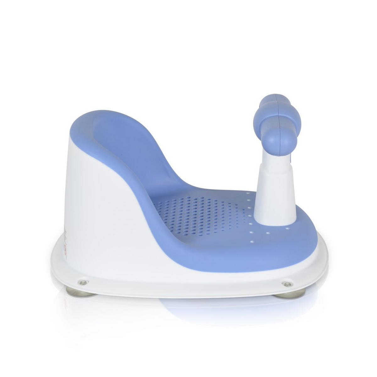 BABYBADESITZ Bernie HA-B39 blau Badering, rutschfeste Basis, Rückenlehne, Griff, Saugnäpfe, bis 13 kg - Blau, Kunststoff (21/38cm) - Moni