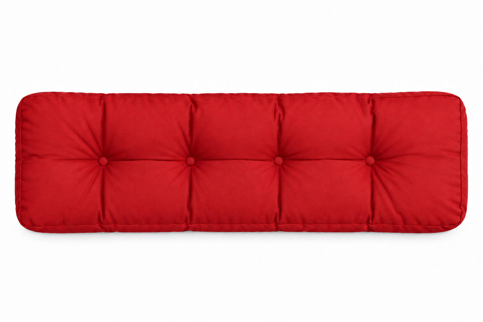 BANKAUFLAGE Sitzkissen Rot 120x40 cm Outdoor Indoor - Rot, Textil (120/40/17cm) - TiborTex