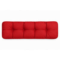 BANKAUFLAGE Sitzkissen Rot 120x40 cm Outdoor Indoor - Rot, Textil (120/40/17cm) - TiborTex