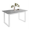 ESSTISCH ARTON II ausziehbarer Tisch 140-195 cm für 6-8 Personen - Weiß/Grau, Holzwerkstoff/Metall (140/80/77cm) - Lookway
