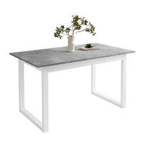 ESSTISCH ARTON II ausziehbarer Tisch 140-195 cm für 6-8 Personen - Weiß/Grau, Holzwerkstoff/Metall (140/80/77cm) - Lookway