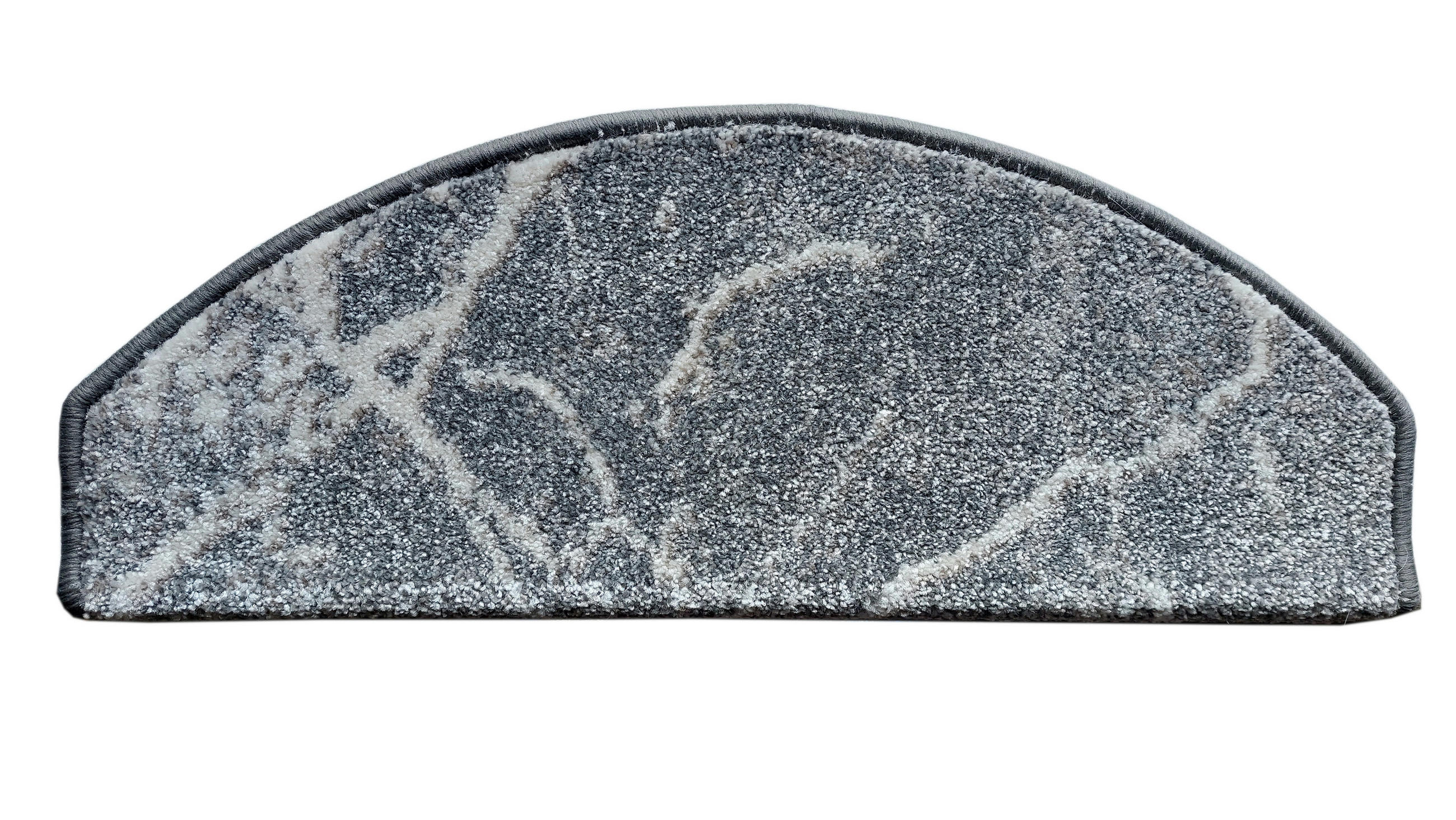 STUFENMATTE Set. 15 Stück "Soft" Marmor Optik Grau 24 x 65 cm - Dunkelgrau/Anthrazit, Textil (24/65/4cm) - oKu-Tex