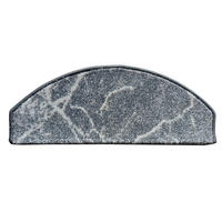 STUFENMATTE Set. 15 Stück "Soft" Marmor Optik Grau 24 x 65 cm - Dunkelgrau/Anthrazit, Textil (24/65/4cm) - oKu-Tex