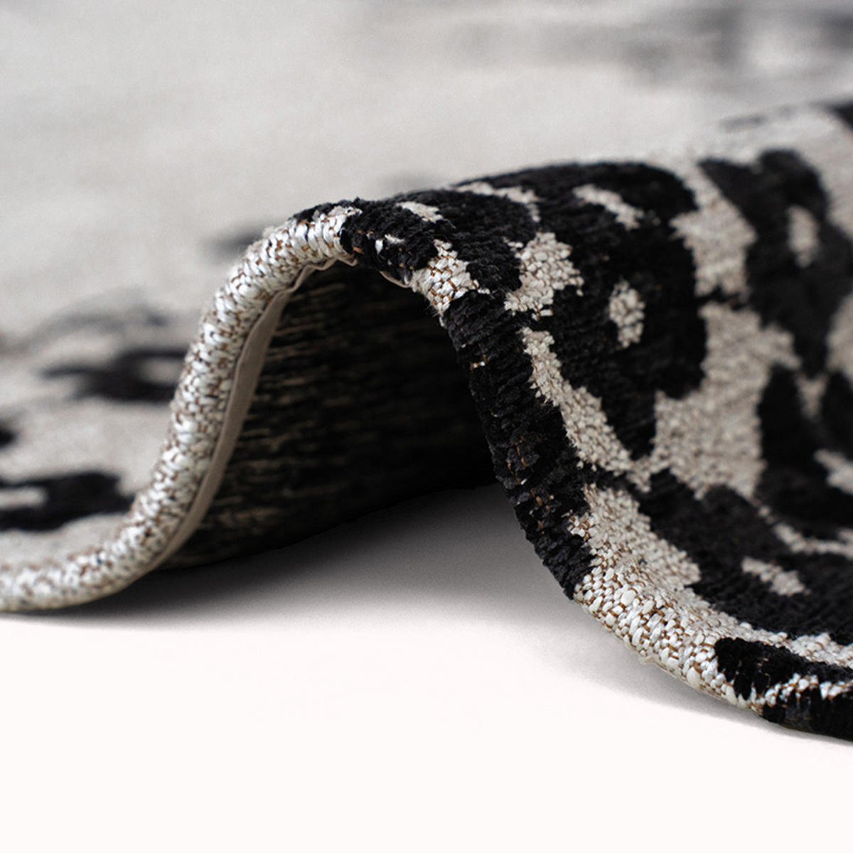 TEPPICH Night Snow Sakura 80/150 cm - Schwarz, Kunststoff/Textil (80/150cm) - Louis De Poortere