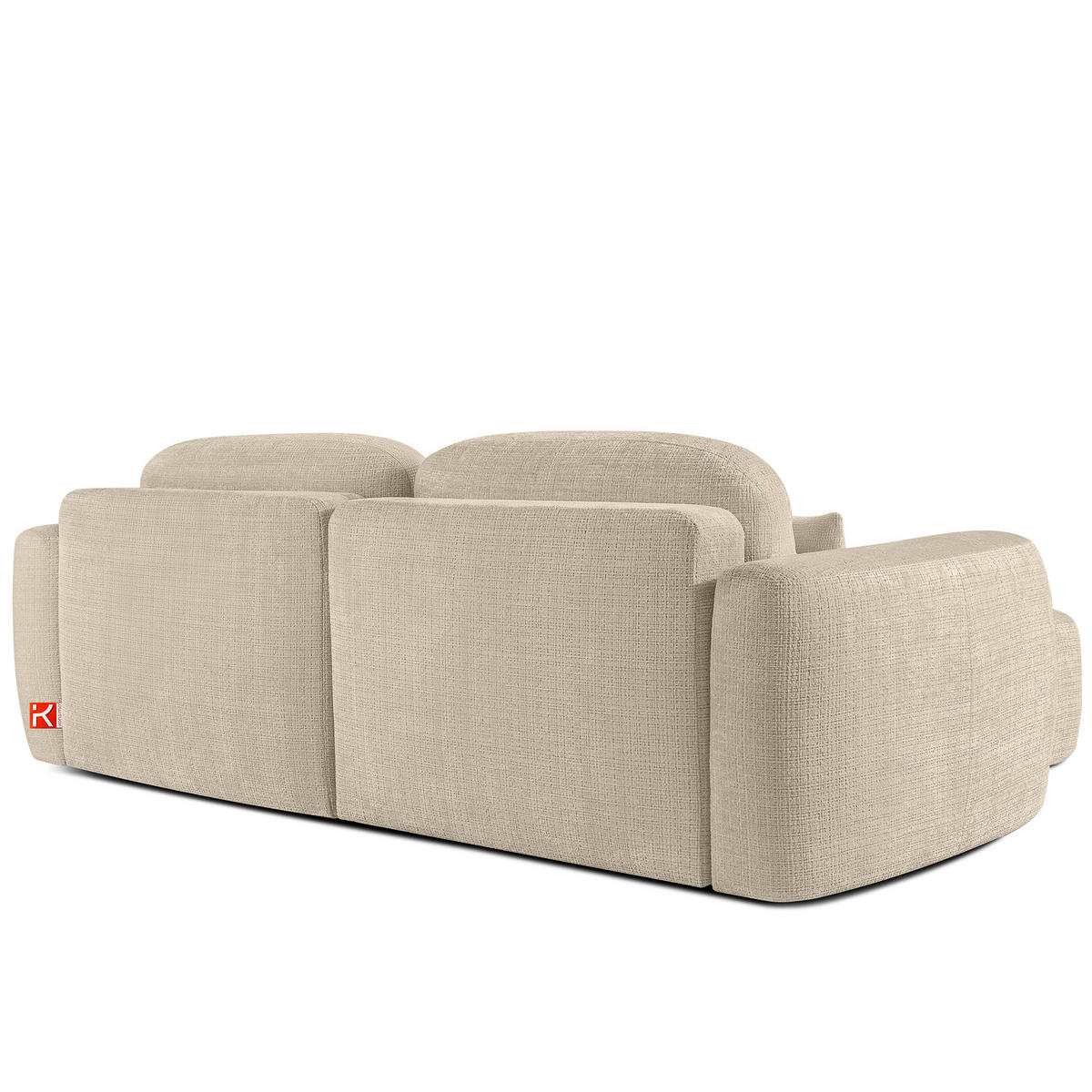 ECKSOFA rechts ELOSA - Creme, Holz/Textil (245/165cm) - KONSIMO®