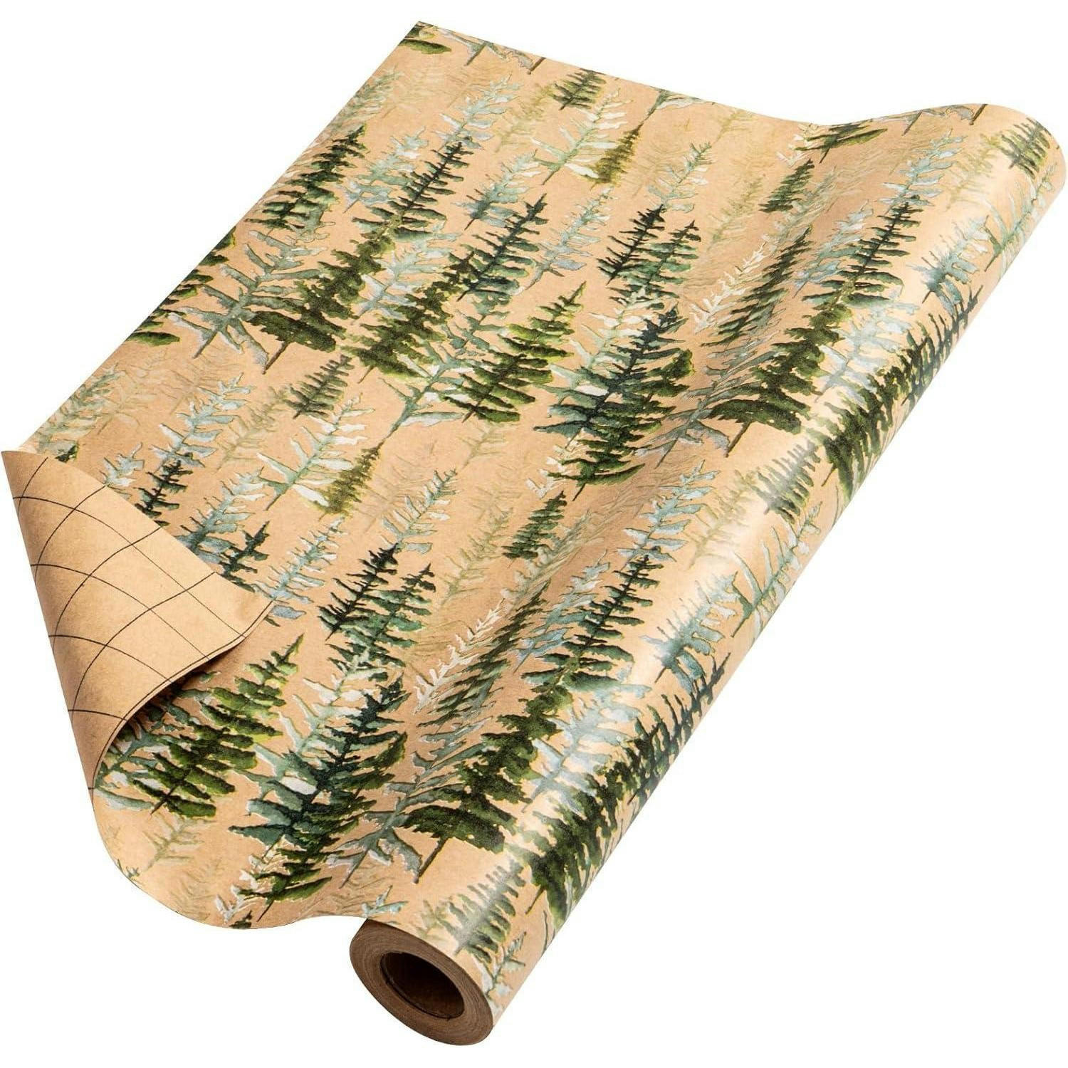 GESCHENKPAPIER Jumbo-Rolle Weihnachtsbaum-Design 43,2 cm x 10 m - Multicolor, Papier (4/4/43cm)