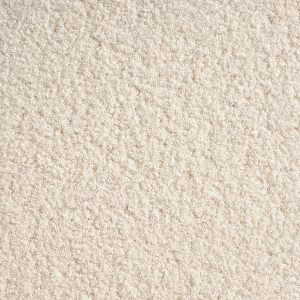 POUF Bouclé Cremeweiß Sumpter - Weiß, Textil (43/47/43cm) - Beliani