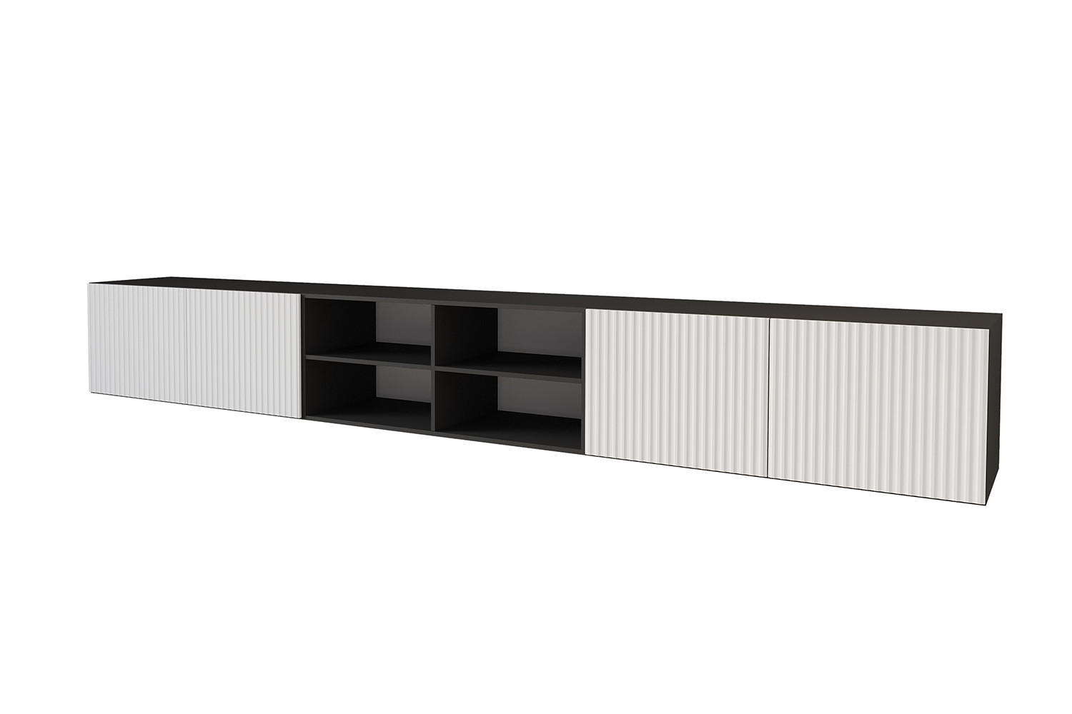 ALTDECOR NÍZKÁ komoda NOA-2-W 3x100x40x40 cm – černá / bílá