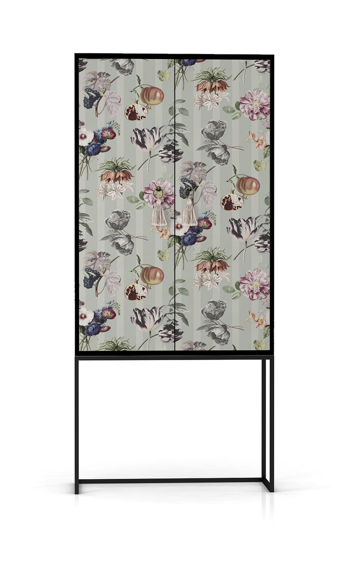 HIGHBOARD aus MDF ALVA CHAMPETRES - Grau, Holzwerkstoff (75/164.5/45cm) - RNT By Really Nice Things