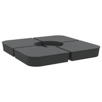 KREUZFUSS-SCHIRMSTÄNDER-SET 4Er Set 100 Kg Pp - Anthrazit, Kunststoff (100/100cm) - vidaXL