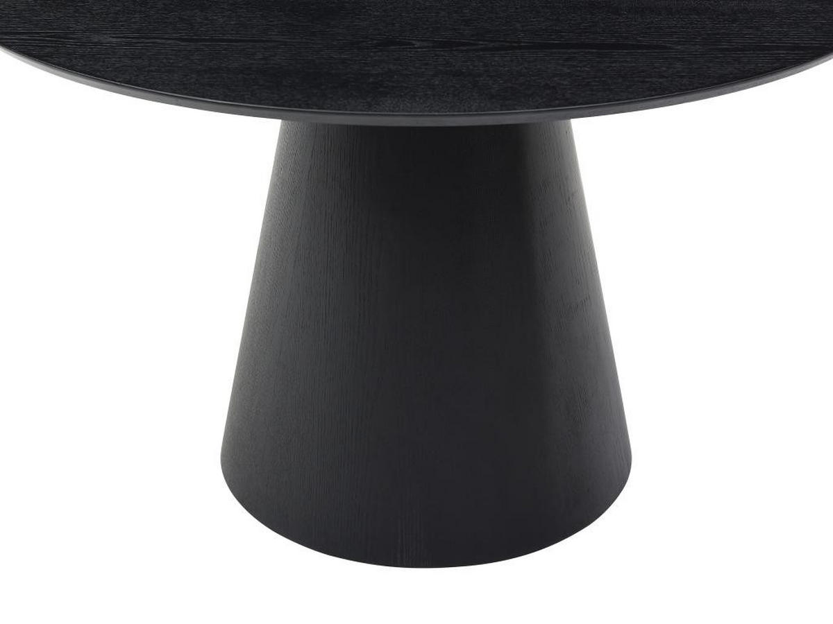 ESSTISCH rund - 4 Personen - Eichenfurnier - Schwarz - BURSANA - Schwarz, Holz (120/120/75.5cm) - Vente-Unique