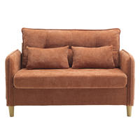 SCHLAFSOFA 127/75.5/83 cm Braun mit Armlehnen und Seitentaschen - Braun, Textil (75.5/83/127cm) - Oxeza
