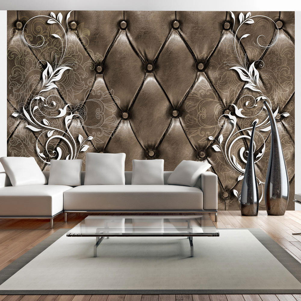 VLIESTAPETE Braun 150/105 cm - Weiß/Braun, Textil (150/1cm) - KUNSTLOFT