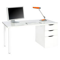 SCHREIBTISCH Weiß 60/138/74 cm - Weiß, Holzwerkstoff (60/138/74cm) - DMORA