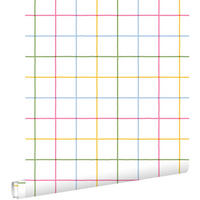 TAPETE Karomuster 50 x 900 cm - Weiß, Papier (50/0.1cm) - ESTAhome