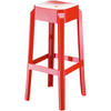 BARHOCKER Kunststoff rot - Eukalyptusholzfarben/Rot, Kunststoff (36/75/36cm) - CLP