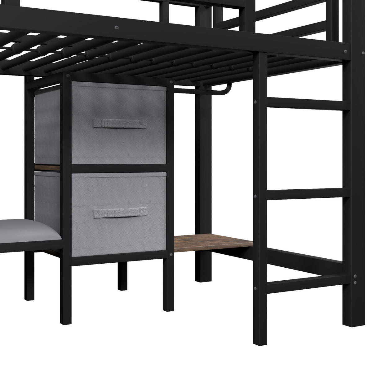 HOCHBETT 90/200 cm Schwarz aus Metall mit LED-Beleuchtung - Schwarz, Metall (90/200cm) - OKMYHOME