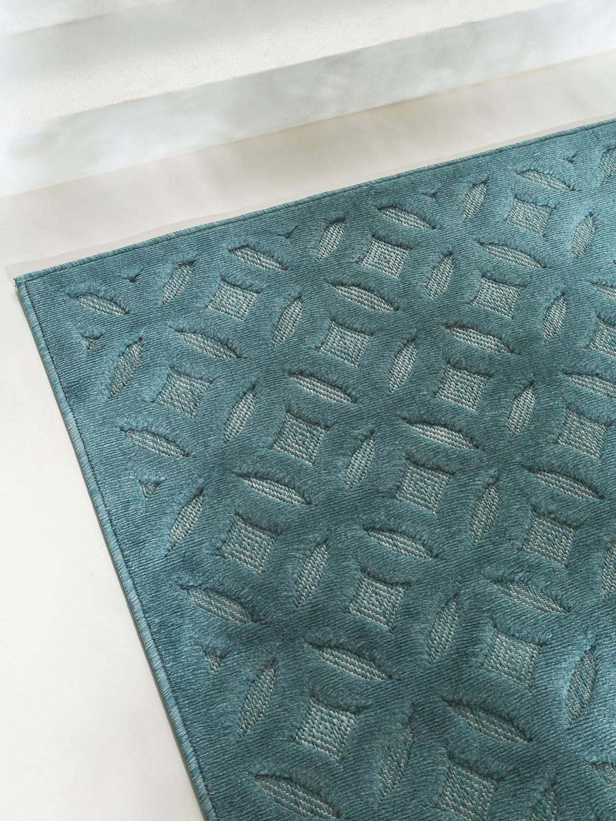 OUTDOORTEPPICH Bonte Türkis 200x290 cm - Türkis, Textil (200/290cm) - benuta Nest