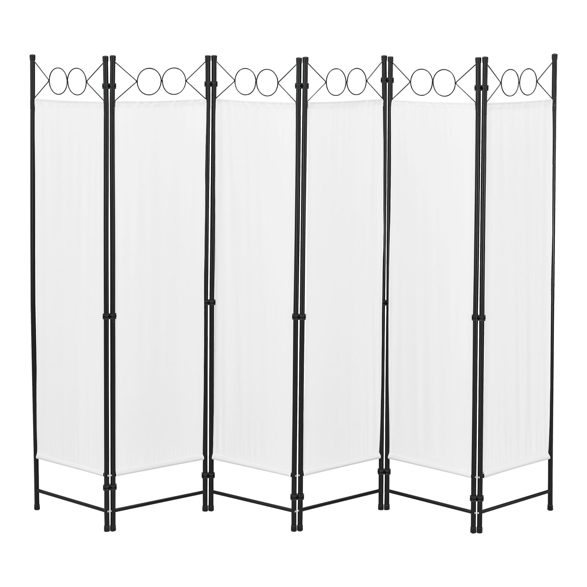 SICHTSCHUTZ Saragossa - Weiß, Textil/Metall (240/2cm) - [en.casa]