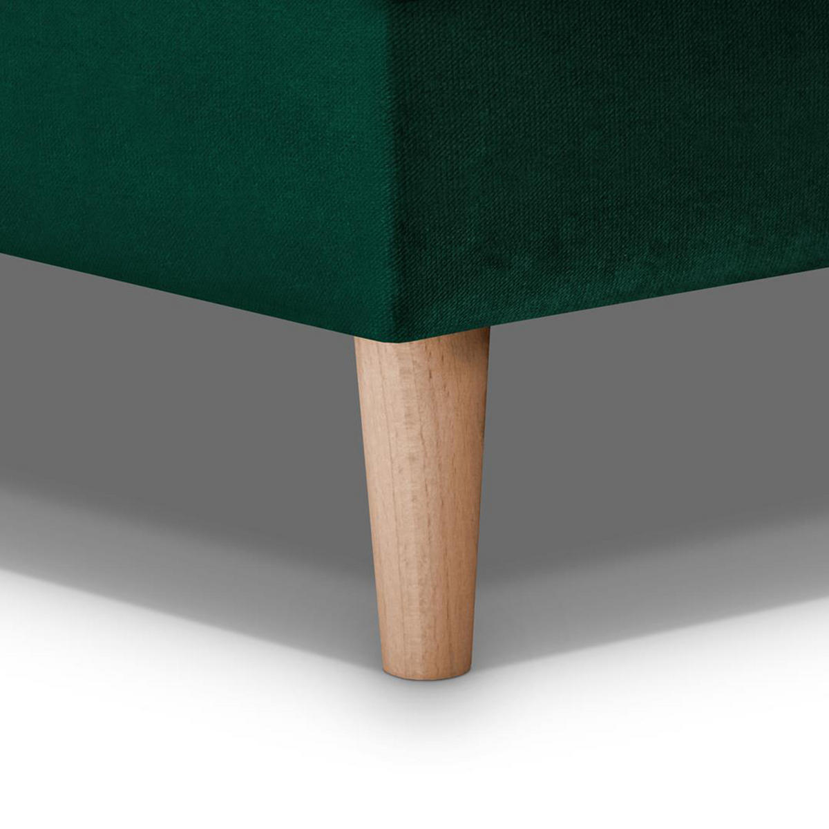 ROHOVÁ POHOVKA Halant s úložným prostorem, univerzální otoman, velurová látka, tmavě zelená - tmavě zelená, textil (220/140cm) - Beautysofa