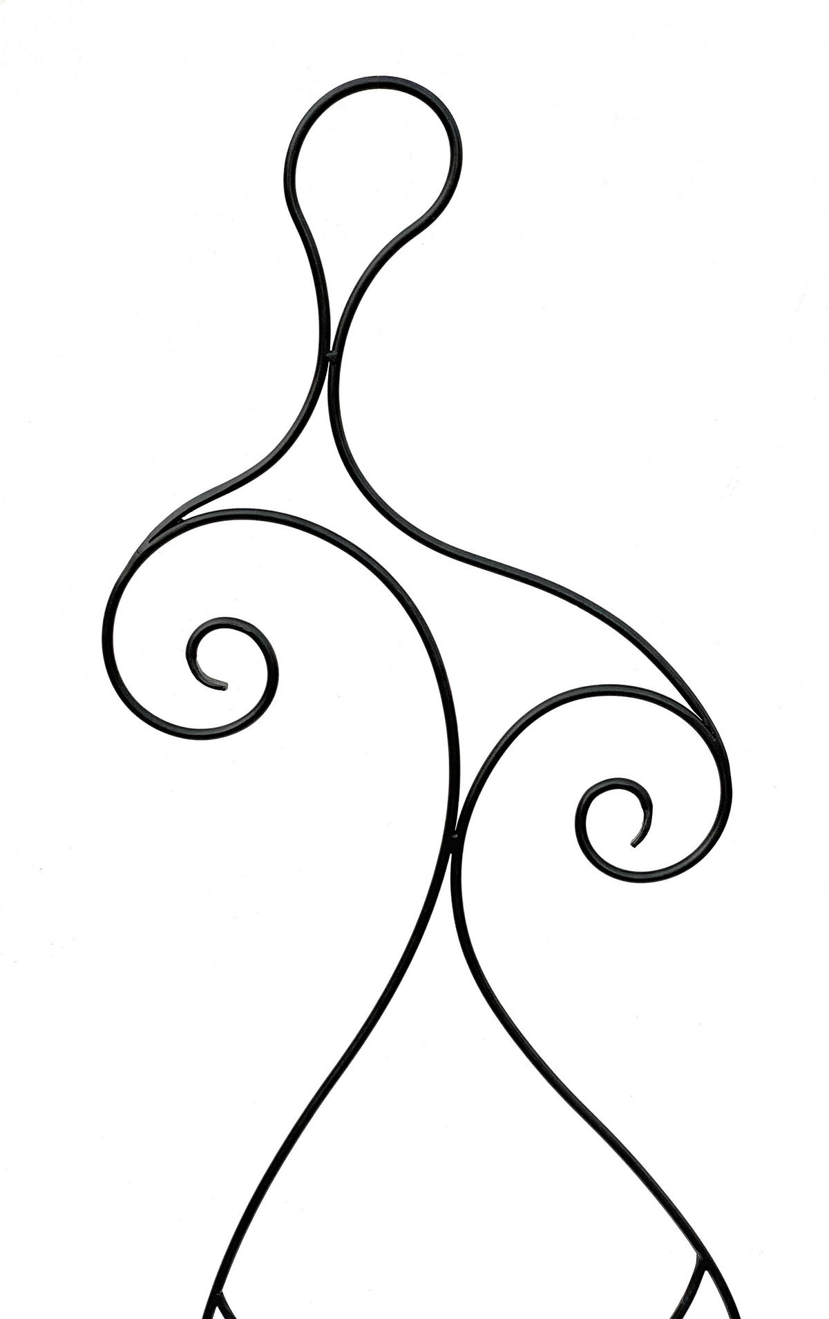 RANKHILFE Frau Lora Garten Metall Schwarz 140 cm - Schwarz, Metall (35/140/1.5cm) - DanDiBo