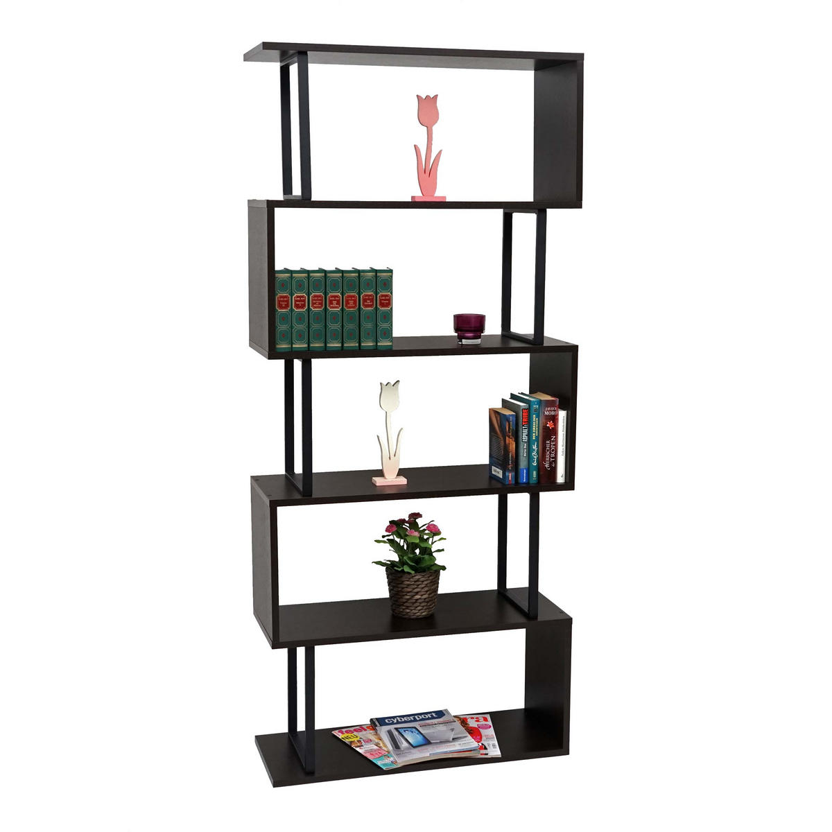 BÜCHERREGAL Dunkelbraun - Dunkelbraun, Holzwerkstoff (80/183/30cm) - MCW