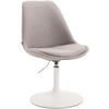 DREHSTUHL Stoff grau - Weiß/Grau, Textil/Metall (48/76/57cm) - CLP